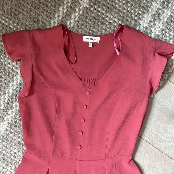 MONTEAU Dusty Pink Knee Length Dress - Picture 3 of 4
